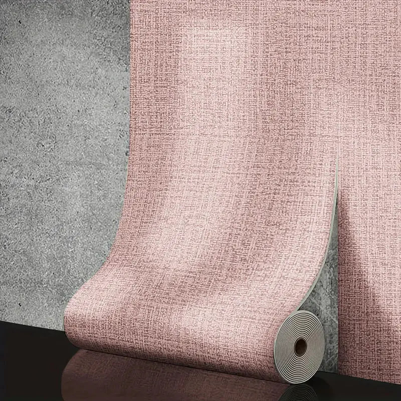 3D Linen Waterproof Self-Adhesive Wall Paper (5 colours available) - Pink / 50cm x 2.8m - SS