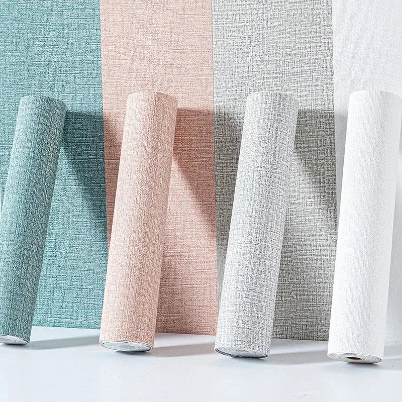 3D Linen Waterproof Self-Adhesive Wall Paper (5 colours available) - SS