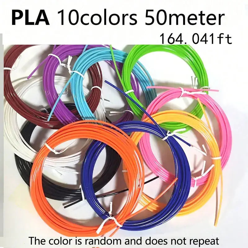 3D Pen Filament PCL/PLA 1.75mm (Multi-Colour Options) - PLA-50M / Filament - SS