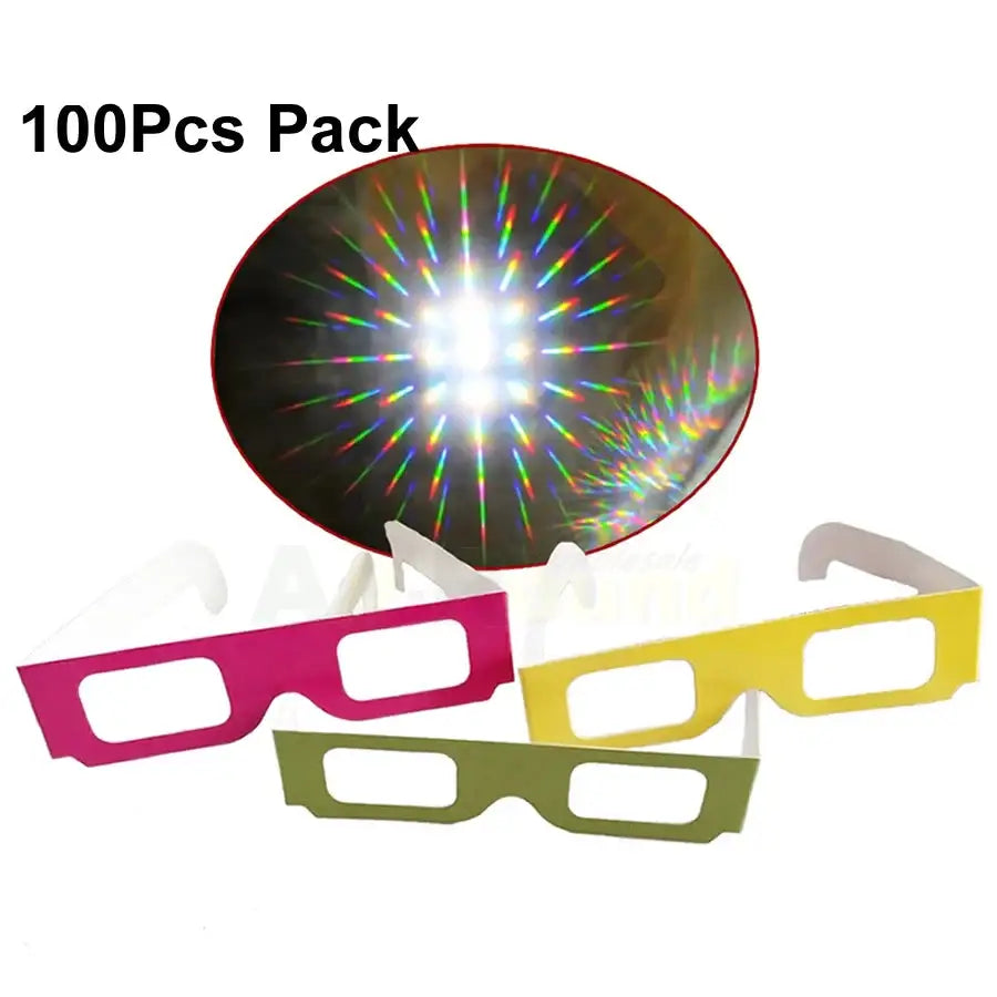 3D Rainbow Diffraction Glasses (100-Pack) - 9eight5