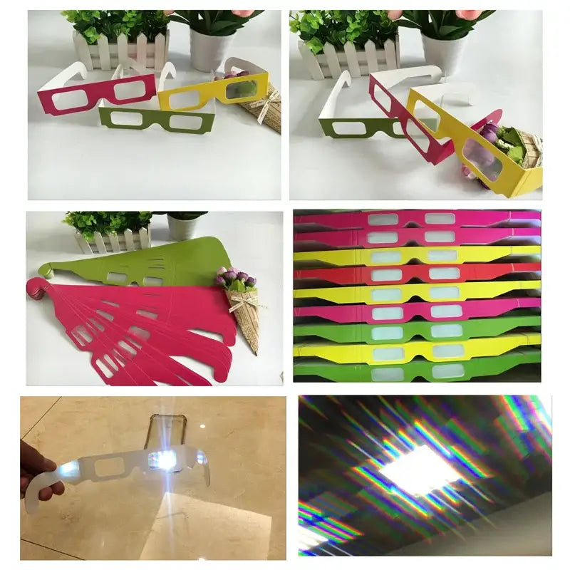 3D Rainbow Diffraction Glasses (100-Pack) - 9eight5