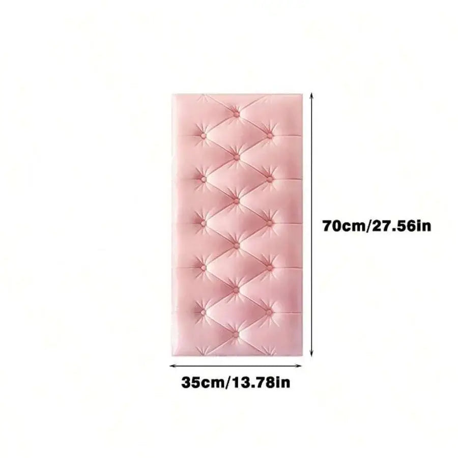 3D Self-Adhesive Foam Wall Stickers (9 colours available) - Light Pink / 35X70cmx7mm - SS
