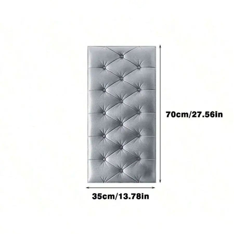 3D Self-Adhesive Foam Wall Stickers (9 colours available) - Silver Gray / 35X70cmx7mm - SS