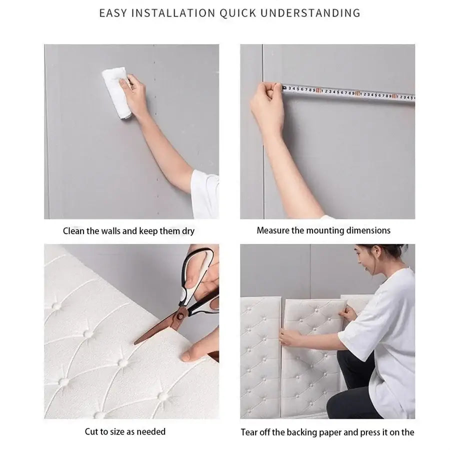 3D Self-Adhesive Foam Wall Stickers (9 colours available) - SS