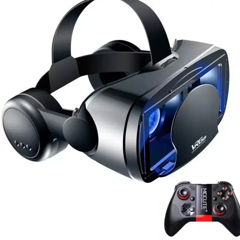 3D VR Headset with Headphones & Controller - With Box 054 Remote - 9eight5