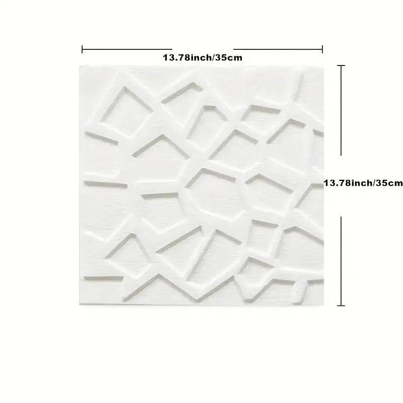 3D Waterproof Wall Stickers (35×35cm) (available in 4Pcs and 12Pcs) - White / 4pcs 35x35cm - SS