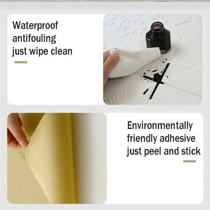 3D Waterproof Wall Stickers (35×35cm) (available in 4Pcs and 12Pcs) - SS