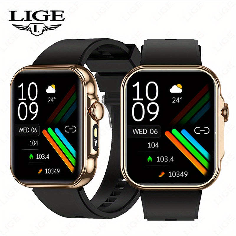 LIGE Outdoor Smart Watch – Large HD Screen, AI Voice Assistant
