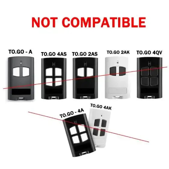 3PCS For Benninca TO GO 4VA 2VA 2WV 4WV VA WV Garage Door Remote Control 433mhz Rolling Code Replacement Remote Control
