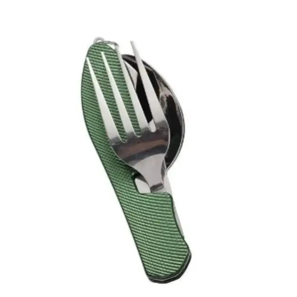 4-in-1 Folding Camping Cutlery Set - SS