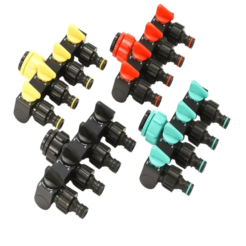 4-Way Garden Water Splitter with European Standard Threads - SS