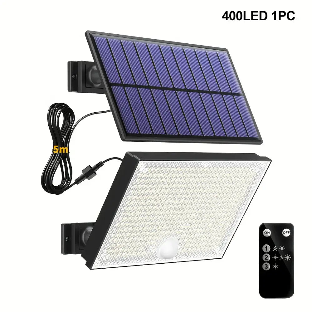 400 LED Solar Motion Sensor Outdoor Security Light - 400LED 1pc / Solar Lights - SS