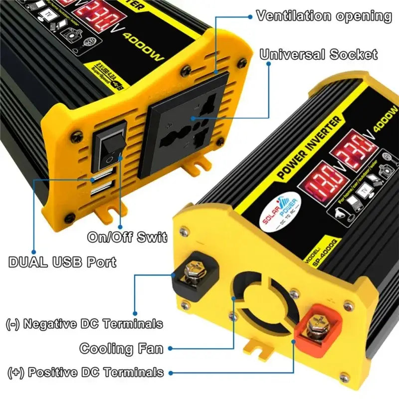 4000W Solar Panel & Inverter Kit 12V–220V - SS