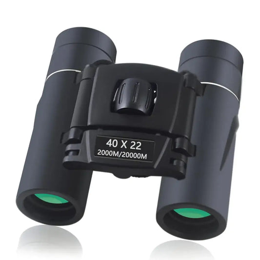 40x22 HD Binoculars – Long Range Mini Telescope with BAK4 Optics - Black - SS