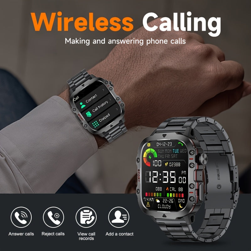 LIGE Men's Smartwatch – Voice Assistant, Breathing Exercises, Raise-to-Wake Screen (4 colours available)