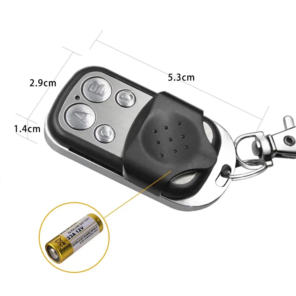 433MHz 4Button ABCD/Lock Unlock Remote Control Metal Push Button Transmitter Universal 4 Buttons Garage Door Opener