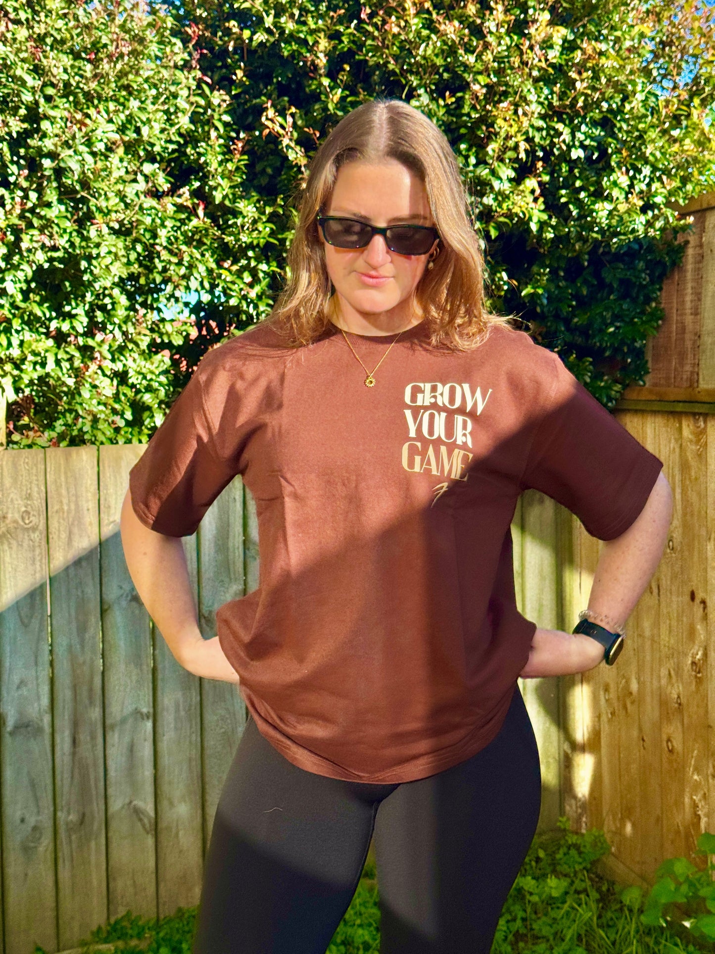 Unisex Grow Oversized T-shirts Coffee