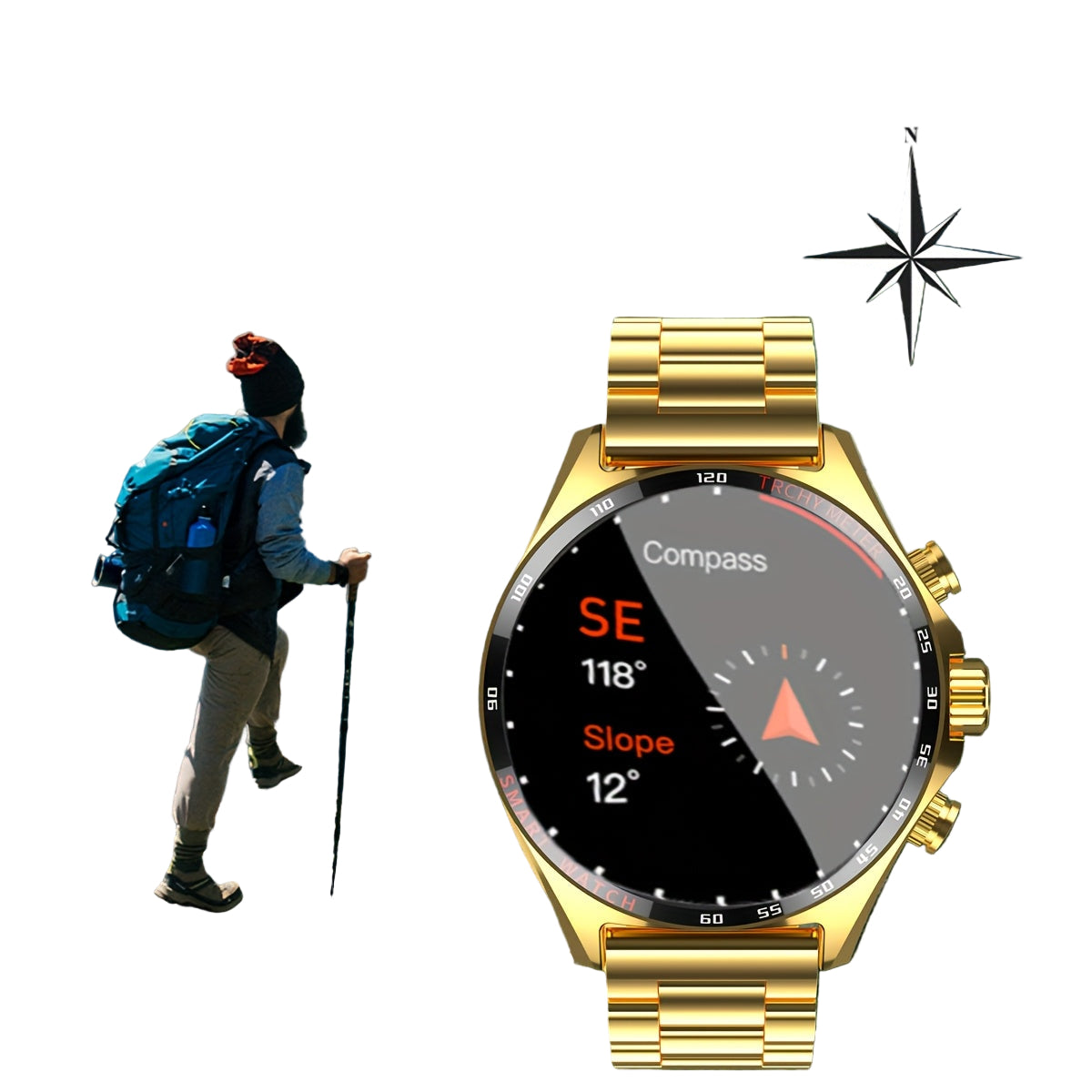 LIGE Men's Smart Watch – Touch Screen with Wireless Calls & Fitness Tracking (6 designs available)