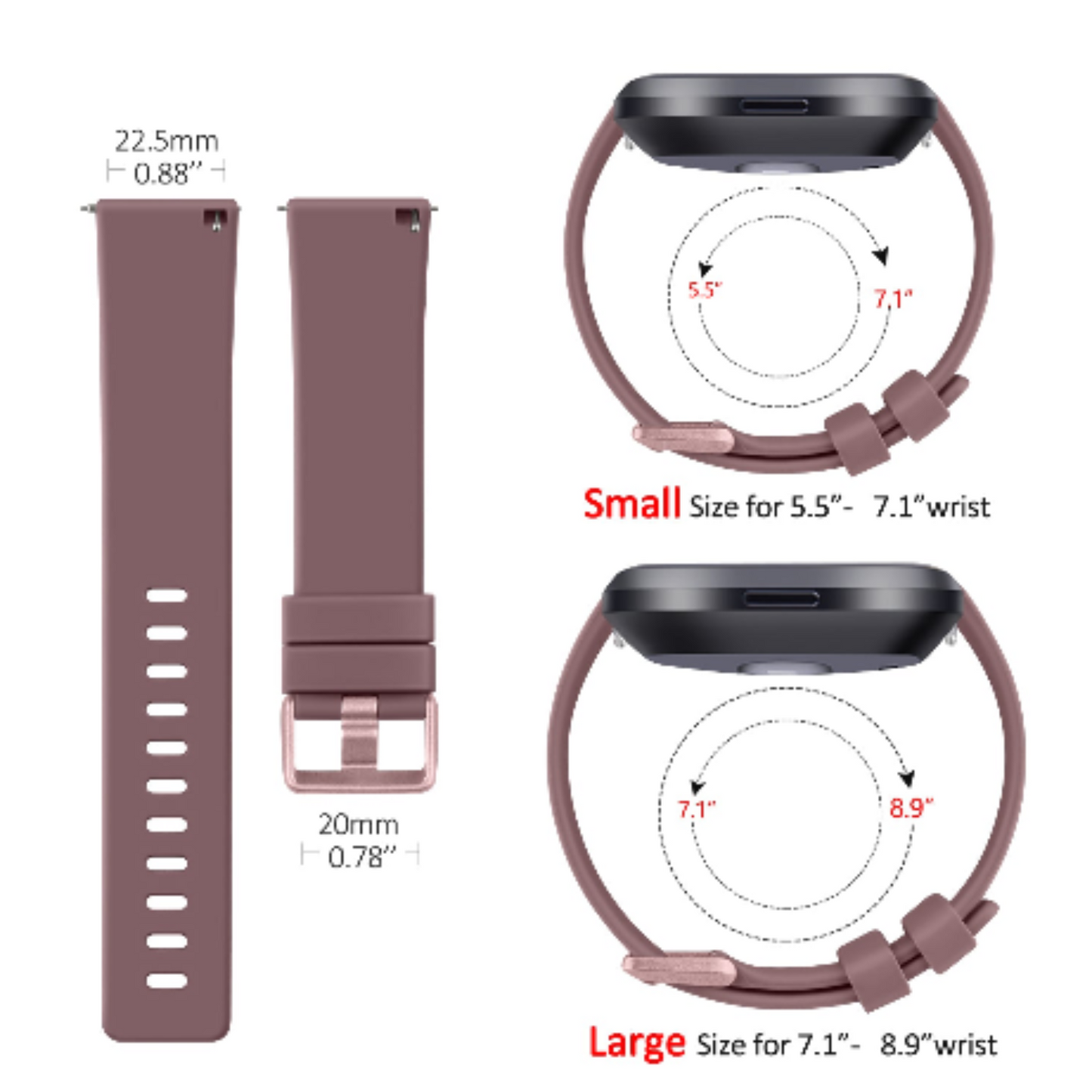 Soft Silicone Sport Band for the Fitbit Versa SE (available in 26 colours)