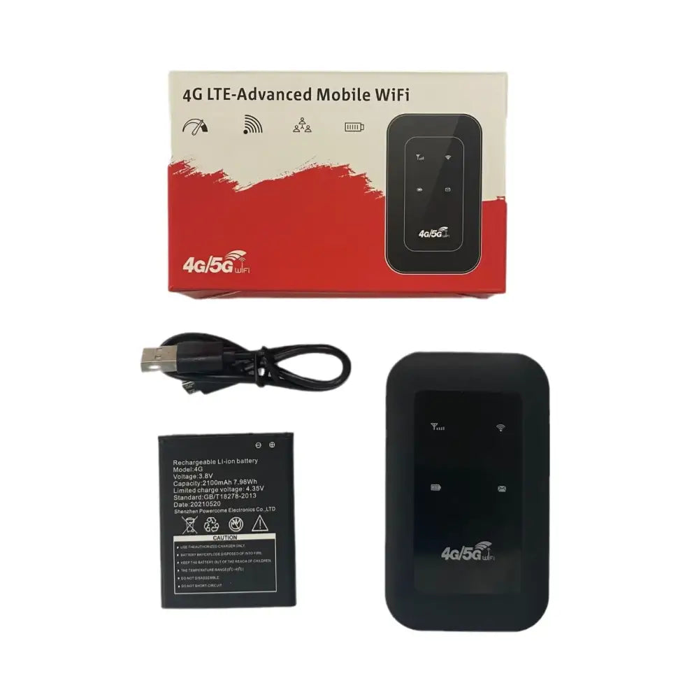 4G/5G Portable WiFiRouter with SIM Slot (7 different types available) - Black - MF800 - 9eight5