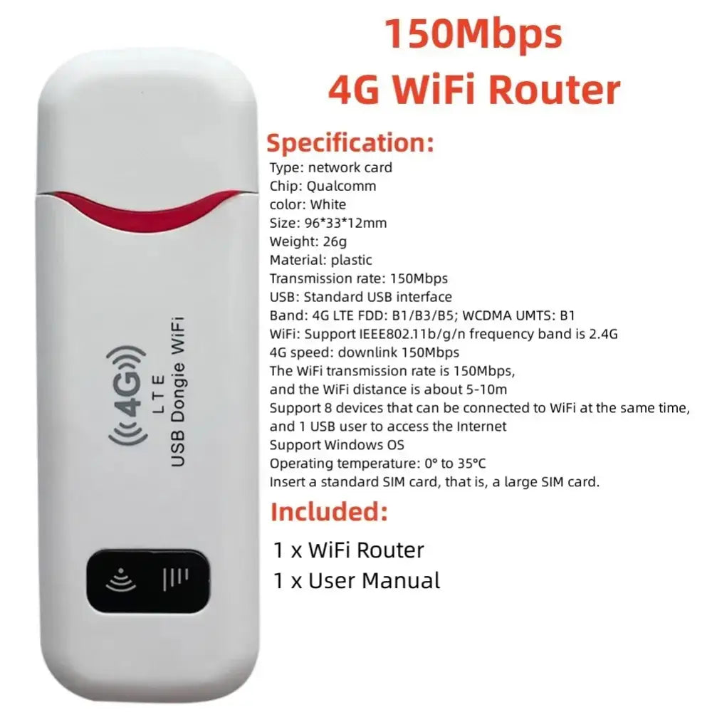 4G LTE Portable WiFi Router & Mobile Hotspot (8 different variants available) - 150MP 4G WiFi Router 2 - 9eight5