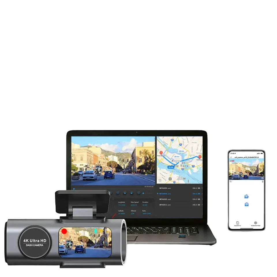 4K UHD Dash Cam with WiFi & GPS (different sizes and models available) - HBC