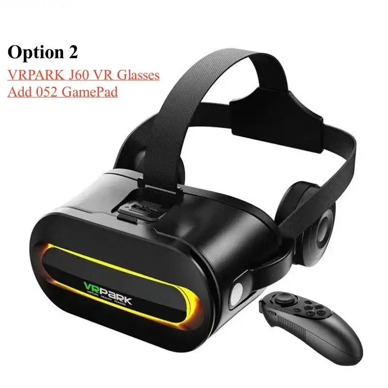 4K Wireless VR Glasses for Smartphones (different models available) - J60 add 052 gamepad / VR Glasses - 9eight5