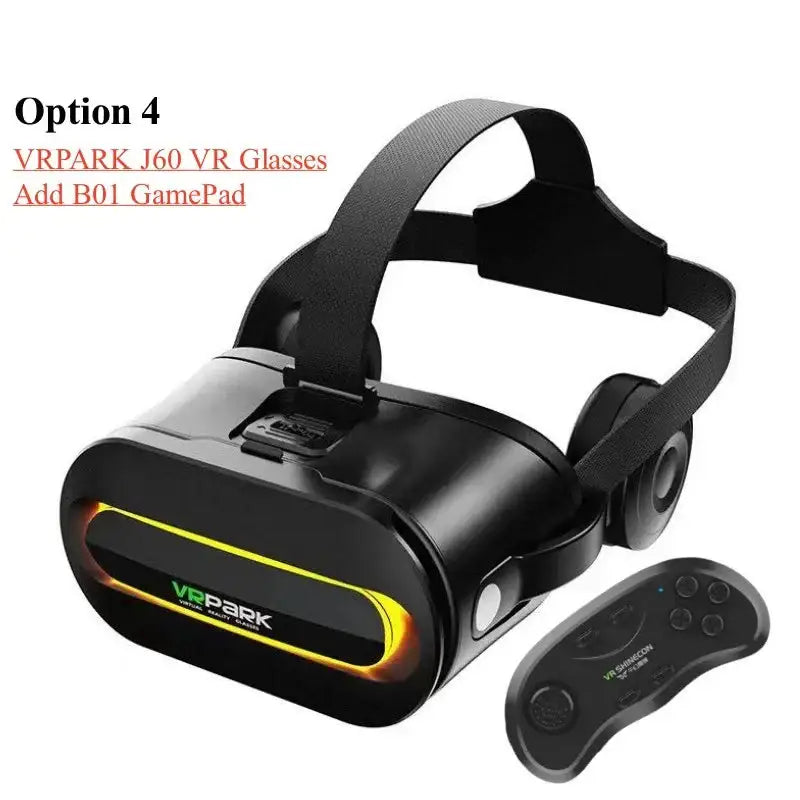 4K Wireless VR Glasses for Smartphones (different models available) - J60 add B01 gamepad / VR Glasses - 9eight5