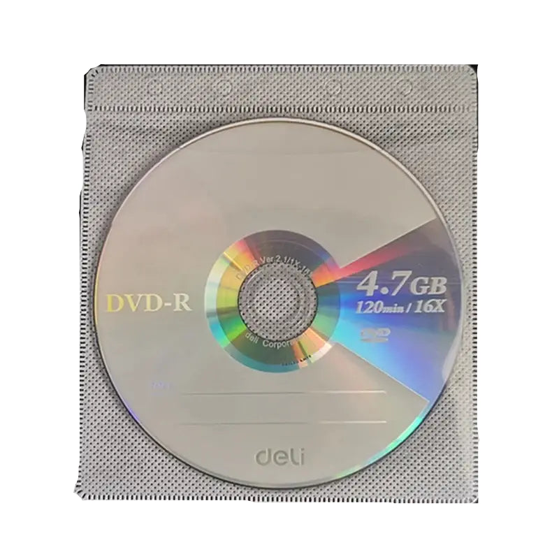 4PCS/LOT Deli 3724 DVD-R Blank Disc Recordable DVD Single Chip Recordable Digital Versatile 4.7GB/120min/16x DVD-R Disc