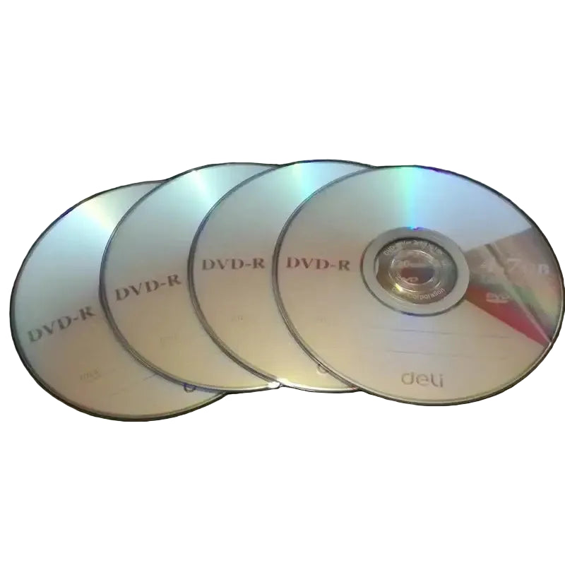 4PCS/LOT Deli 3724 DVD-R Blank Disc Recordable DVD Single Chip Recordable Digital Versatile 4.7GB/120min/16x DVD-R Disc