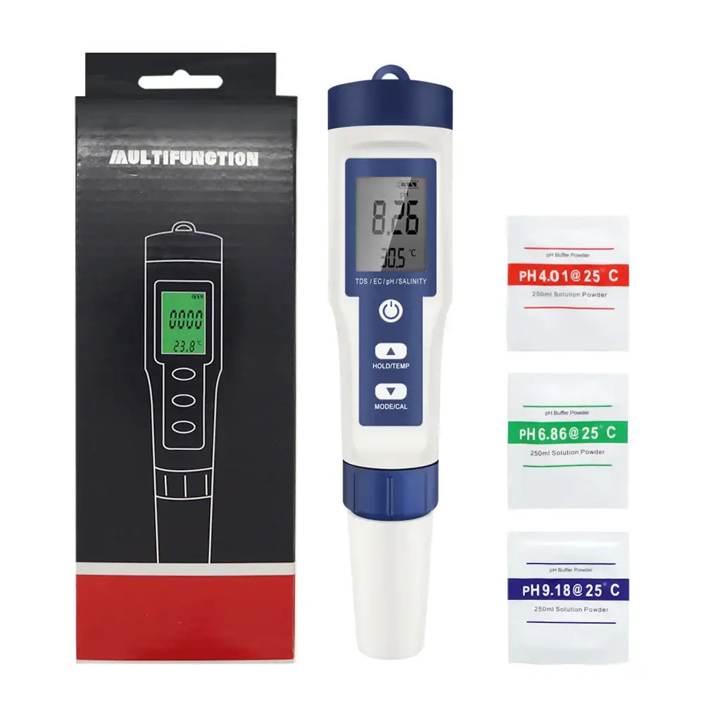 5-in-1 Digital PH TDS EC Meter Pen - HBC