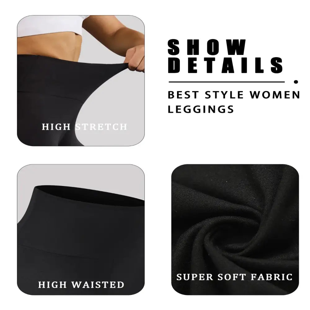 5-Pack of Women’s High-Waisted Workout Leggings (various sizes and colours available) - SS