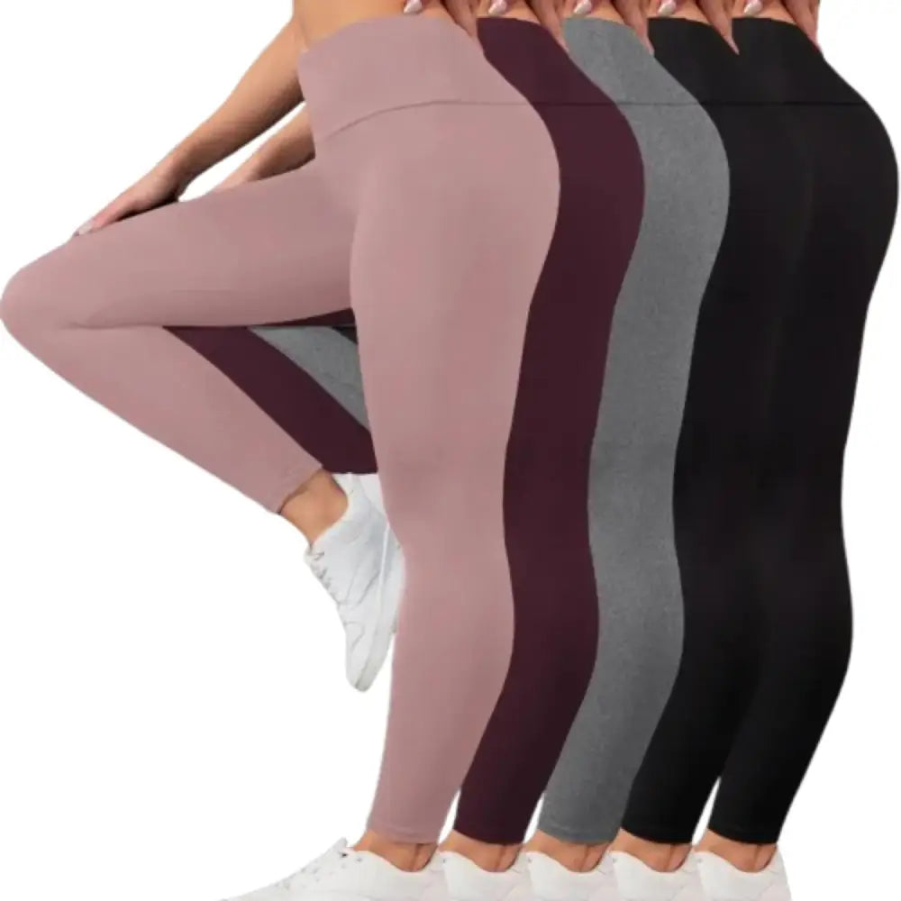 5-Pack of Women’s High-Waisted Workout Leggings (various sizes and colours available) - Color-4 / XS - SS