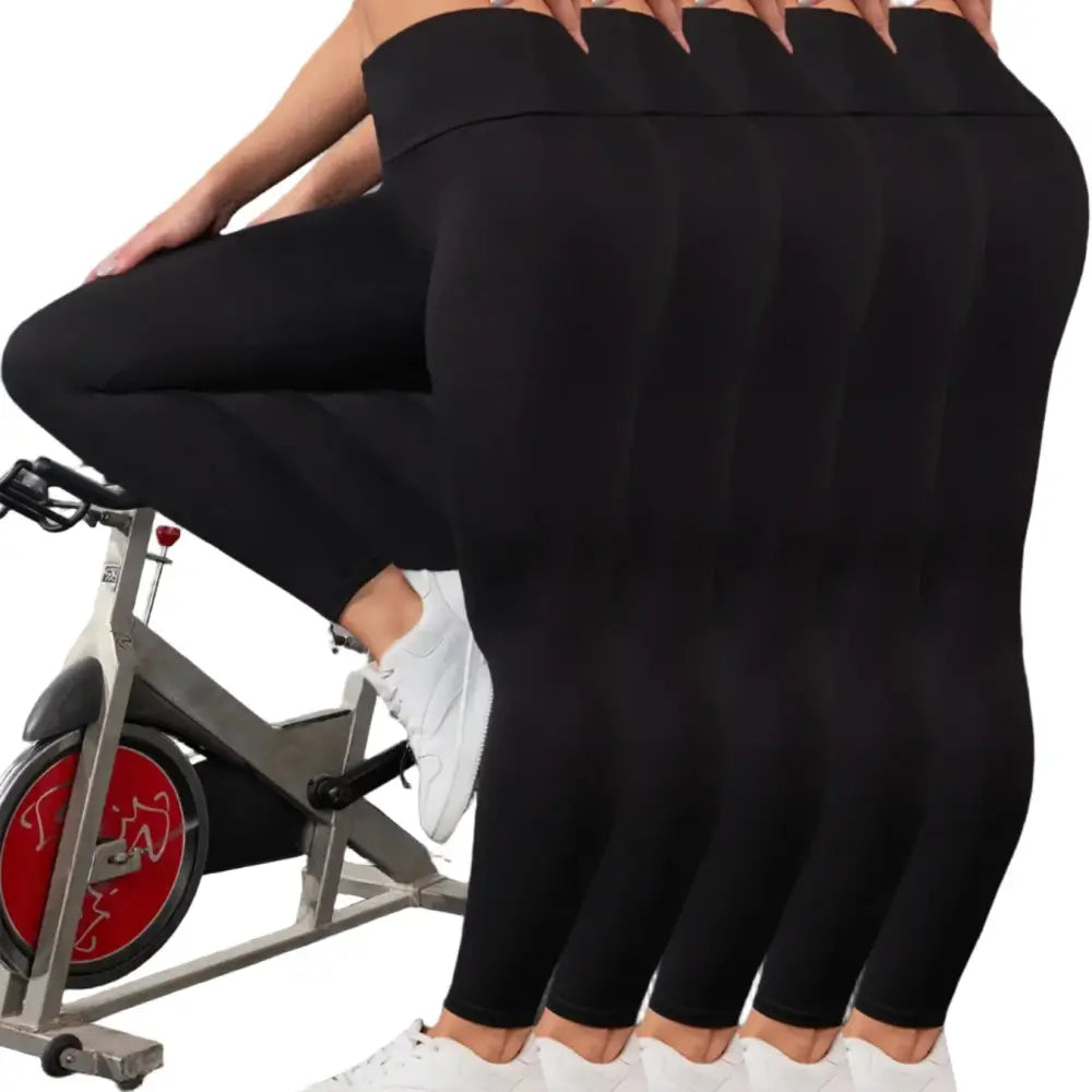 5-Pack of Women’s High-Waisted Workout Leggings (various sizes and colours available) - Color-2 / XS - SS