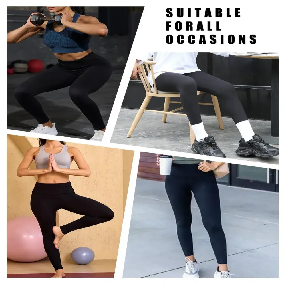 5-Pack of Women’s High-Waisted Workout Leggings (various sizes and colours available) - SS