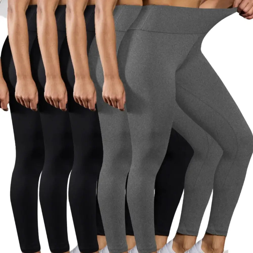 5-Pack of Women’s High-Waisted Workout Leggings (various sizes and colours available) - Color-3 / XS - SS