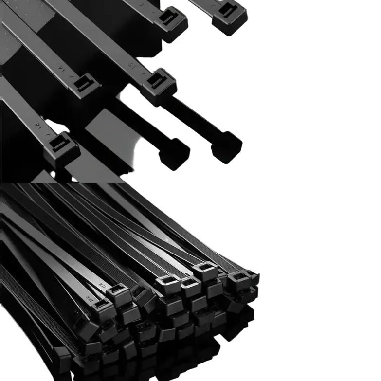 500/1000PCS Self-locking Plastic Nylon Tie Black Zip Wraps Strap Nylon Cable Tie Set Fastening Ring Loop Wire Wrap