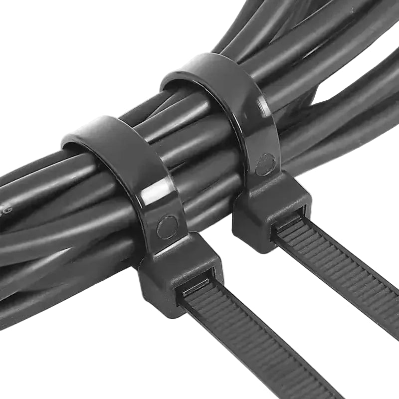 500/1000PCS Self-locking Plastic Nylon Tie Black Zip Wraps Strap Nylon Cable Tie Set Fastening Ring Loop Wire Wrap