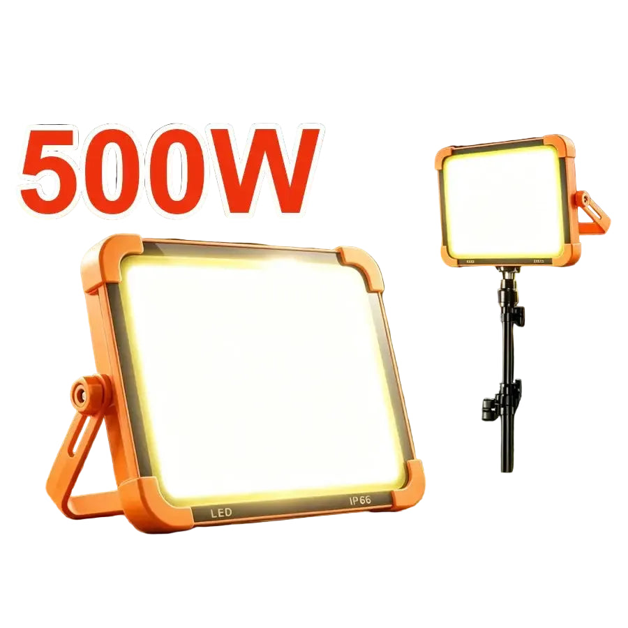500WSolar Charging Flood Light IP66 Waterproof Portable Tent Camping Light Power Bank Outdoor Emergency Lighting