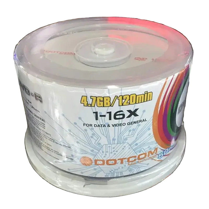 50pcs DVD Drives Blank DVD-R CD Disks 4.7GB 16X Bluray Recordable Media Compact Write Once Data Storage Empty DVD Discs