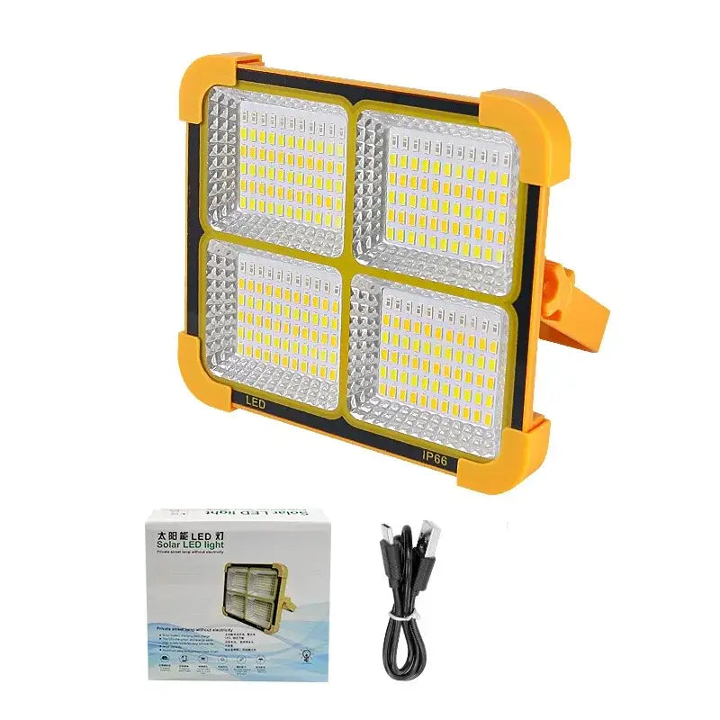 528LED Solar Charging Flood Light IP66 Waterproof Portable Tent Camping Light Power Bank 10000mAh For Outdoor Emergency