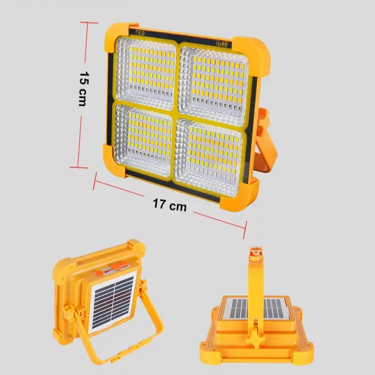 528LED Solar Charging Flood Light IP66 Waterproof Portable Tent Camping Light Power Bank 10000mAh For Outdoor Emergency