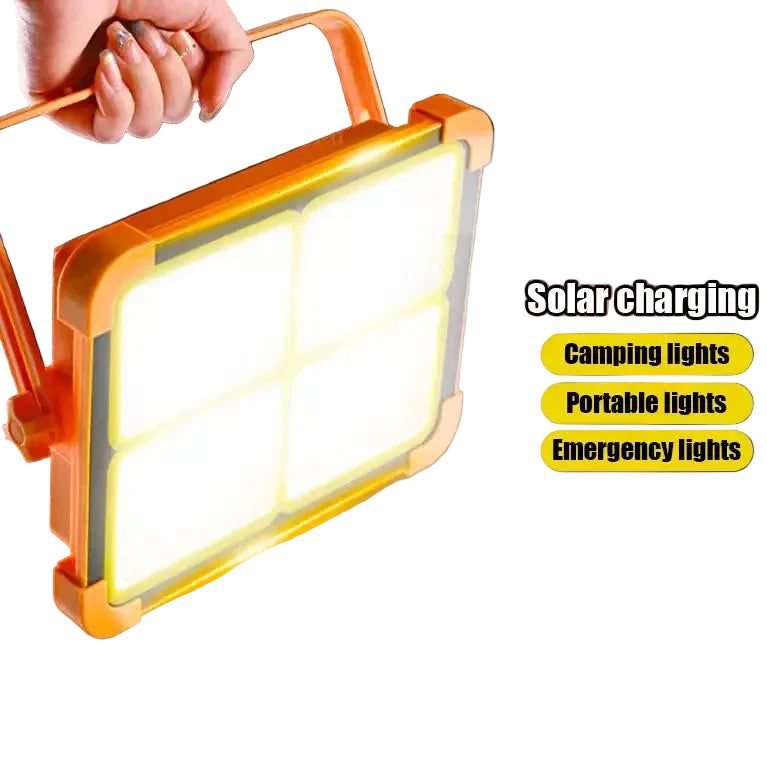 528LED Solar Charging Flood Light IP66 Waterproof Portable Tent Camping Light Power Bank 10000mAh For Outdoor Emergency
