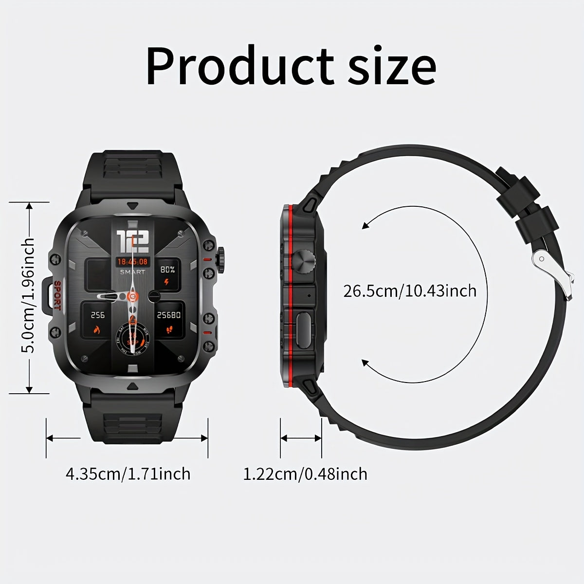 LIGE Men's Smartwatch – Voice Assistant, Breathing Exercises, Raise-to-Wake Screen (4 colours available)