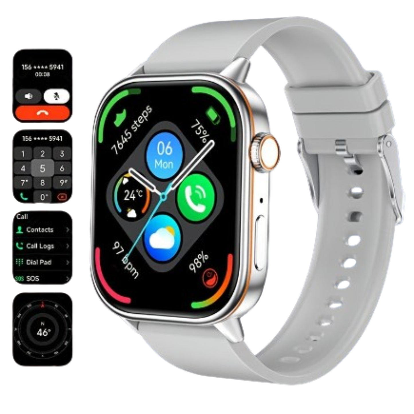 LIGE Outdoor Smartwatch – Large Screen with Compass & Music (10 different styles available)