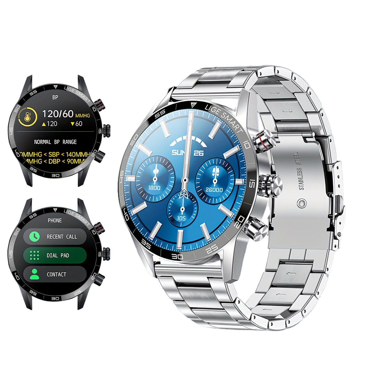 LIGE Smart Watch – Full Touch Screen with Multi-Sport Modes (10 colours available)