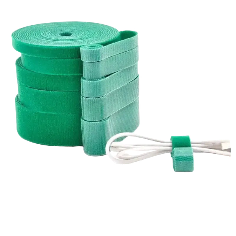 5Meter/Roll Double-Sided Hook and Loop Straps Self-Gripping Fastener Cable Ties Adjustable Cord Organizer Tie