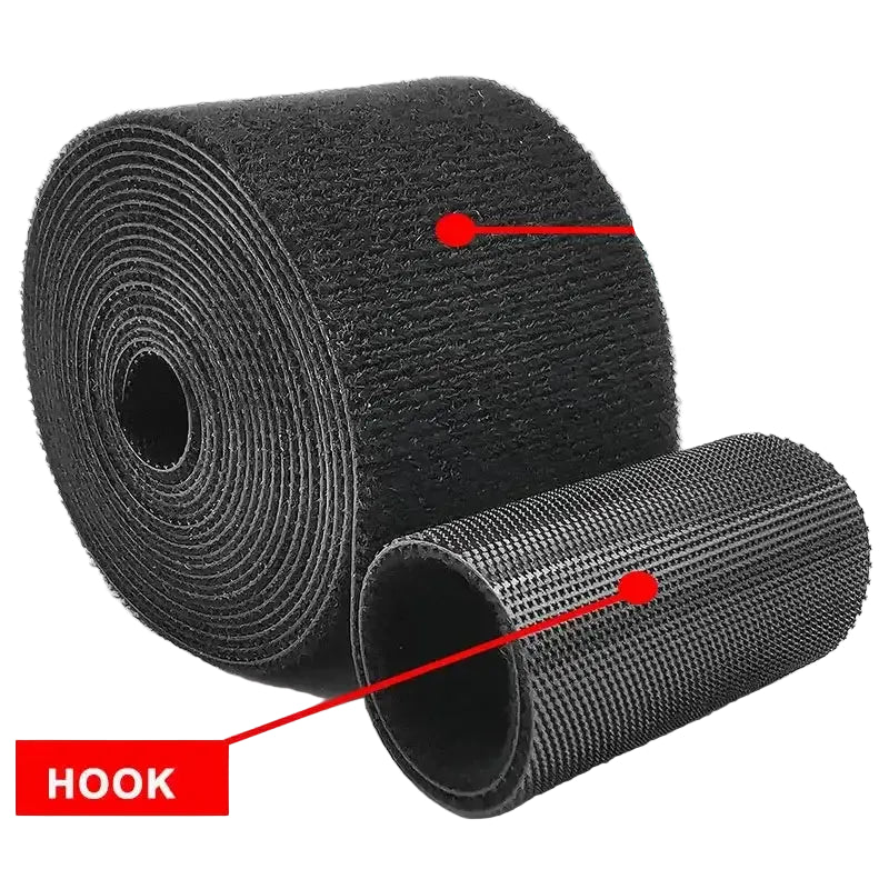 5Meter/Roll Double-Sided Hook and Loop Straps Self-Gripping Fastener Cable Ties Adjustable Cord Organizer Tie