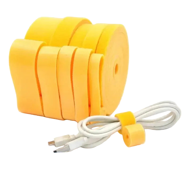 5Meter/Roll Double-Sided Hook and Loop Straps Self-Gripping Fastener Cable Ties Adjustable Cord Organizer Tie