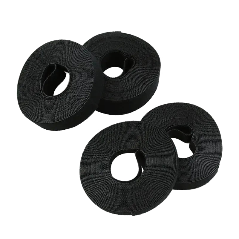 5Meter/Roll Reusable Cable Ties Black 10/15/20/25mm Width Double Side Hook and Loop Fastening Straps Cable Wire